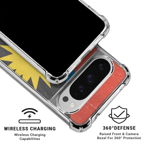 Antigua and Barbuda Flag Distressed Google Pixel 10 Pro XL Clear Case